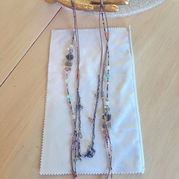 Silpada multi-strand precious stones and beads necklace - Picture 1 of 3